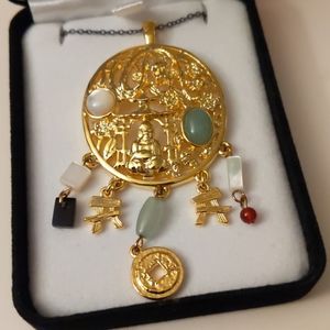 Gold Buddha Necklace w/ Decorative box